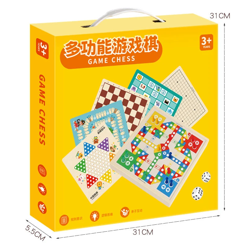 Multi Functional Indoor Chess Games Flying Chess Adult Interactive Board Games Gifts Familytoys Puzzle Games Gobang Party