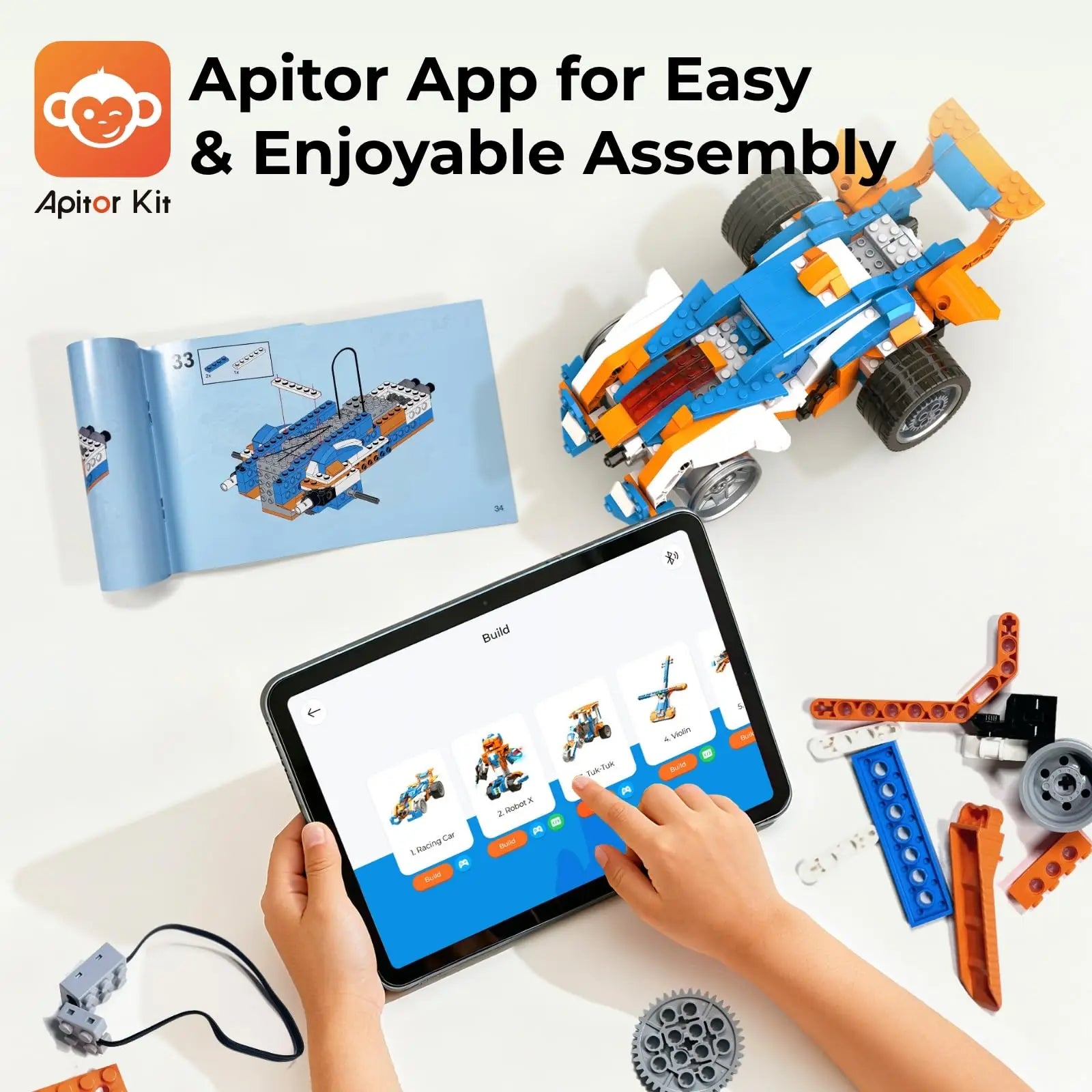 Robot Building Kit, 12-In-1 Programmable APP Remote Control RC Car, STEM Robotics Coding Set, Educational Birthday Gifts