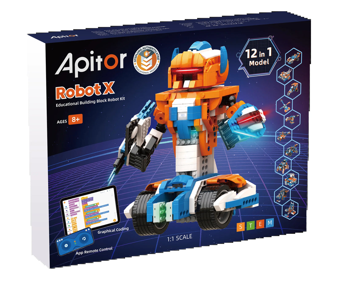 Robot Building Kit, 12-In-1 Programmable APP Remote Control RC Car, STEM Robotics Coding Set, Educational Birthday Gifts
