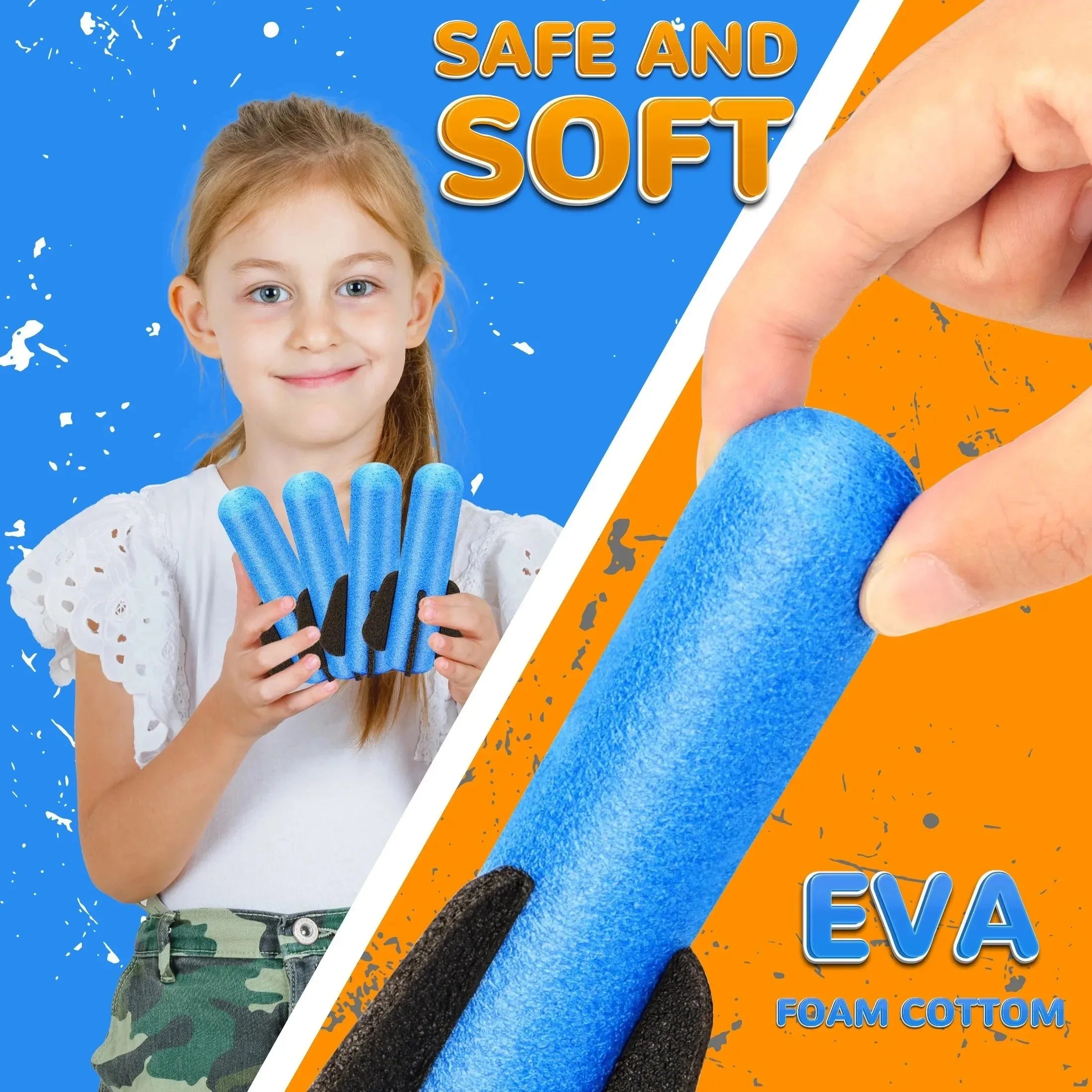 Hand-Propelled Rocket Launcher Toy Set Foam Rocket Children&