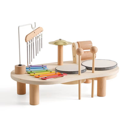 Baby Educational Toys Wooden Aeolian Bells Montessori Children&