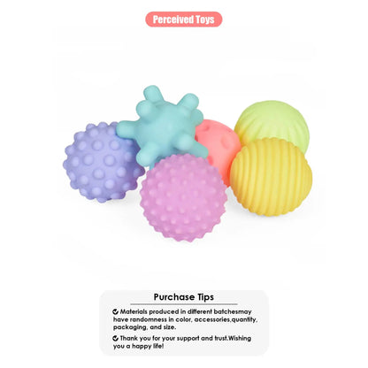 6 PCS Baby Toys Sensory Balls for Children Textured Hand Touch Ball Soft Massage Ball Infant Rattle Senses Toys