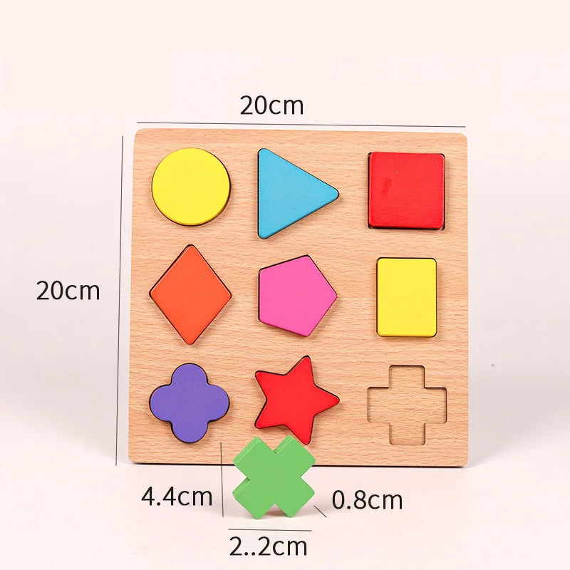 Montessori Educational Puzzle Wooden Baby Toys Busy Board Early Educational Sensory Toy Kids Toddler Preschool Teaching Aids Toy