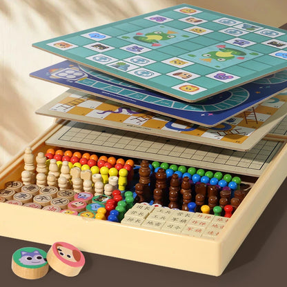 Multi Functional Indoor Chess Games Flying Chess Adult Interactive Board Games Gifts Familytoys Puzzle Games Gobang Party