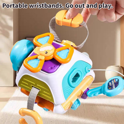 Montessori Sensory Toys Baby Busy Cube Baby Activity Cube Busy Ball Travel Toys Learning Fine Motor Skills Toys Newborn Gift
