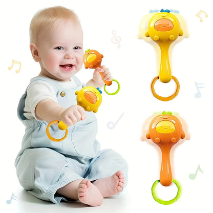 Baby Sensory Toys with Rattles - Multicolor Tactile Stimulation Toys for Motor Skills Development, Gripping & Ringing Sounds