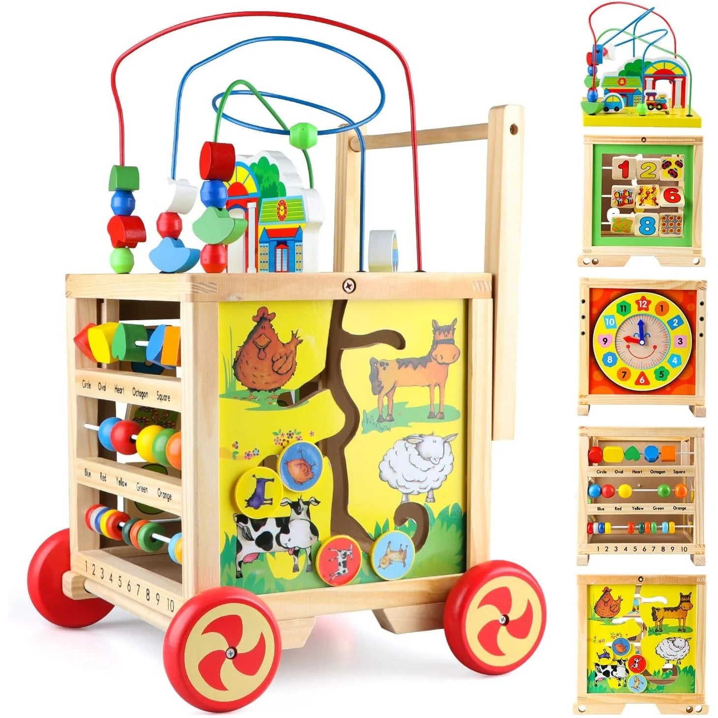 Kids Wooden Activity Walker Toy