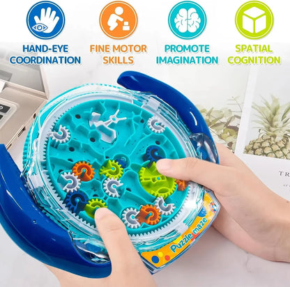 Creative 3D Puzzle Funny Gear Labyrinth Disk Gear Balance Ball Maze Wheel Dish Puzzle Educational Toys for Kids