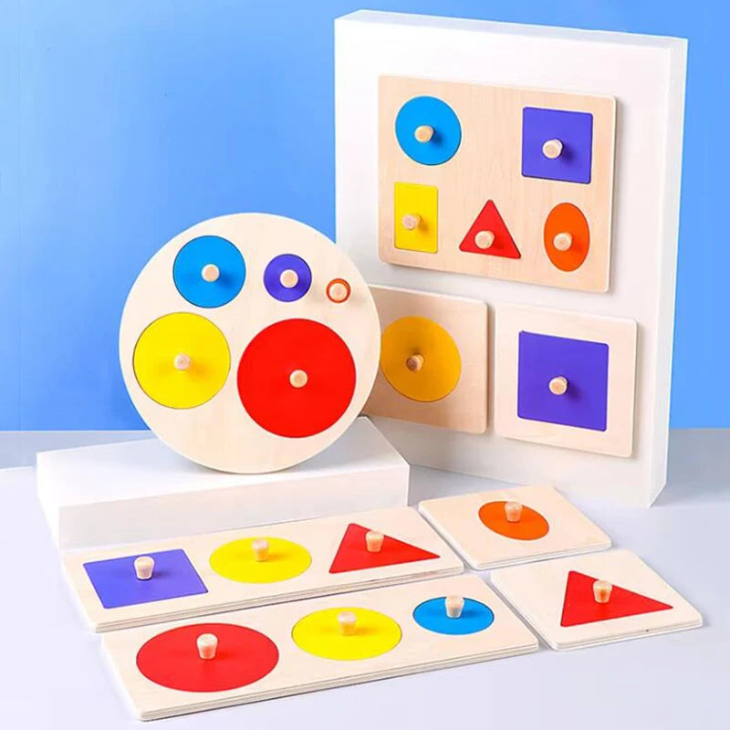 Montessori Educational Puzzle Wooden Baby Toys Busy Board Early Educational Sensory Toy Kids Toddler Preschool Teaching Aids Toy