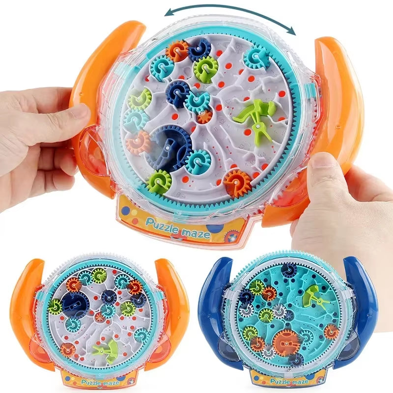 Creative 3D Puzzle Funny Gear Labyrinth Disk Gear Balance Ball Maze Wheel Dish Puzzle Educational Toys for Kids