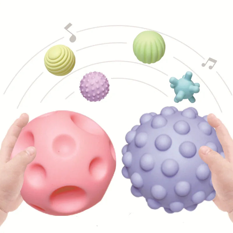 6 PCS Baby Toys Sensory Balls for Children Textured Hand Touch Ball Soft Massage Ball Infant Rattle Senses Toys