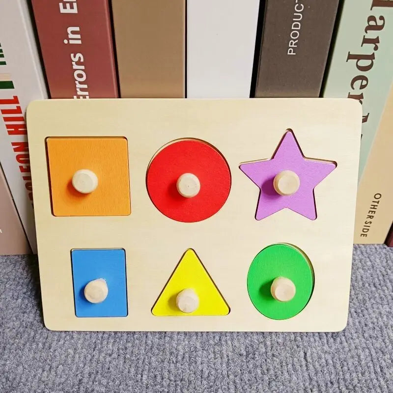Montessori Educational Puzzle Wooden Baby Toys Busy Board Early Educational Sensory Toy Kids Toddler Preschool Teaching Aids Toy