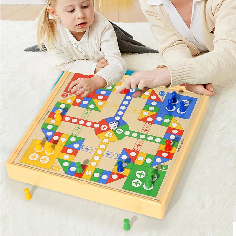 Multi Functional Indoor Chess Games Flying Chess Adult Interactive Board Games Gifts Familytoys Puzzle Games Gobang Party