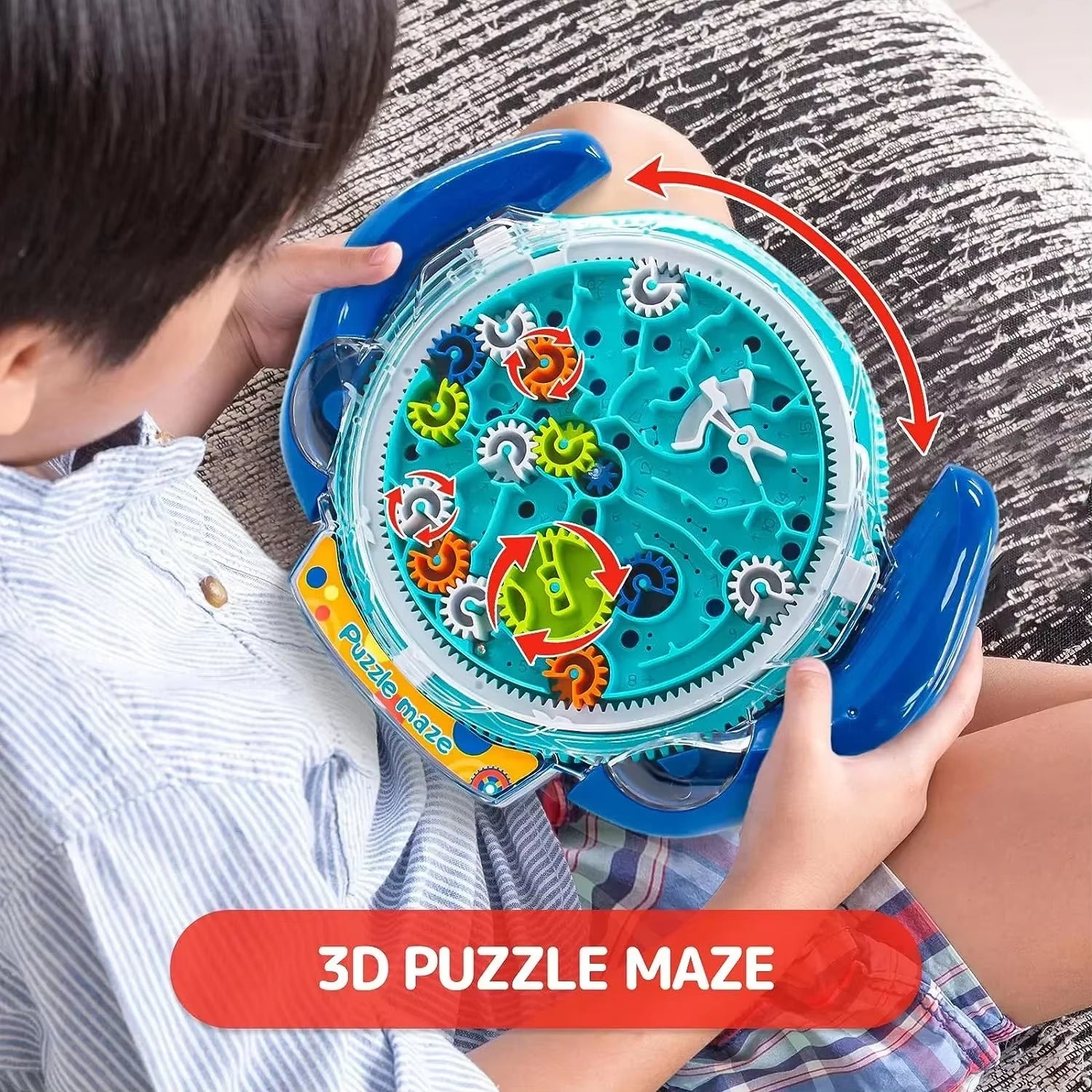 Creative 3D Puzzle Funny Gear Labyrinth Disk Gear Balance Ball Maze Wheel Dish Puzzle Educational Toys for Kids