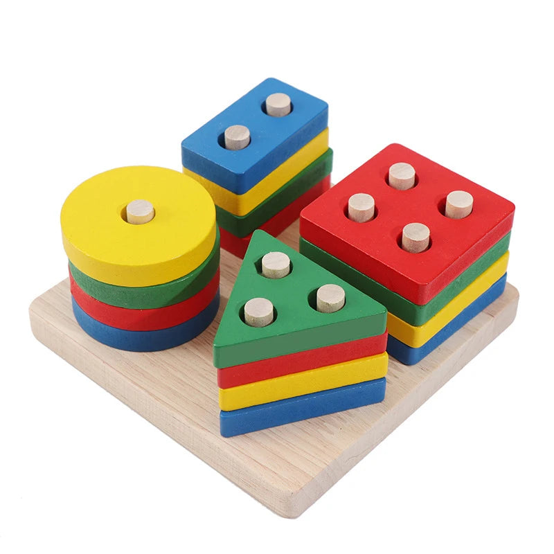 Montessori Educational Puzzle Wooden Baby Toys Busy Board Early Educational Sensory Toy Kids Toddler Preschool Teaching Aids Toy