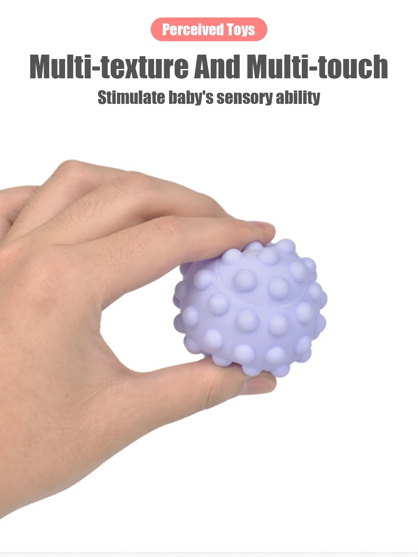 6 PCS Baby Toys Sensory Balls for Children Textured Hand Touch Ball Soft Massage Ball Infant Rattle Senses Toys