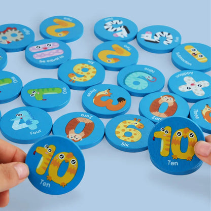 Kids Educational Wooden Memory Game Dinosaur Traffic Cognitive Baby Memory Chess Toy Kids Focus Training Wooden Educational Toys