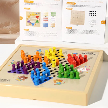 Multi Functional Indoor Chess Games Flying Chess Adult Interactive Board Games Gifts Familytoys Puzzle Games Gobang Party
